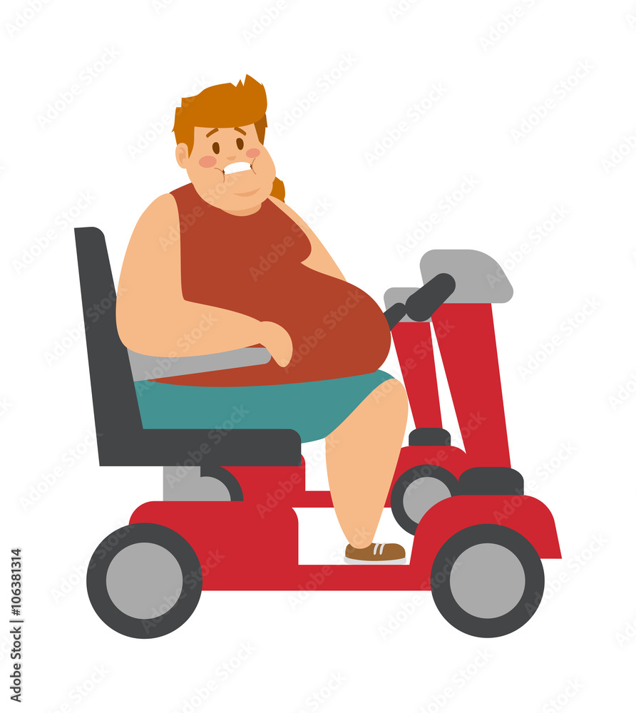 Concept fitness weight loss fat man and thin sports guy, fatman on a diet with transportation truck. Concept fitness weight loss fat man and thin sports guy, fatman on a diet with transportation truck.