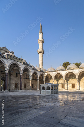 Architectural detail from a mosque in Istanbul, Turkey photo