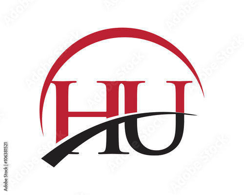 HU red letter logo swoosh