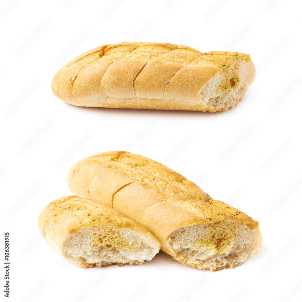 Italian ciabatta white bread isolated Italian ciabatta white bread isolated