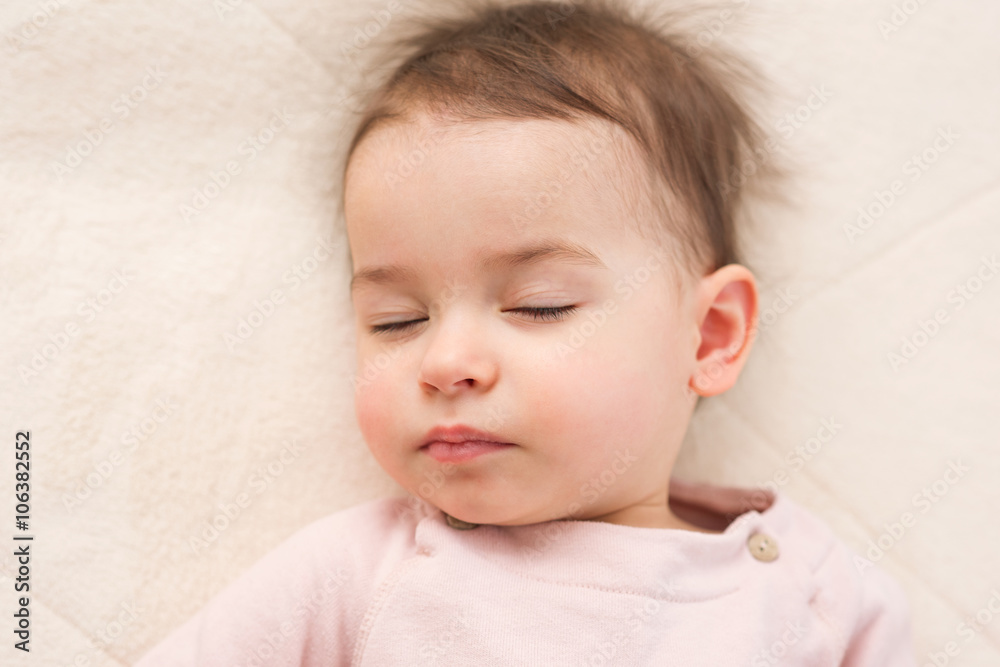 Close-up portrait of sleeping adorable toddler/baby. Close-up portrait of sleeping adorable toddler/baby.