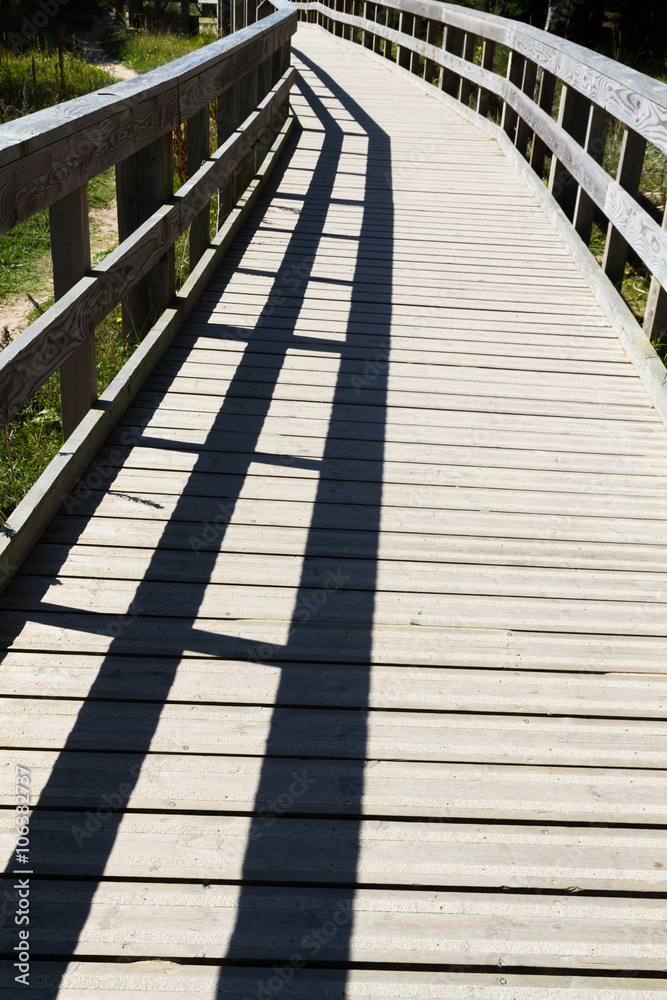 Boardwalk with fencing