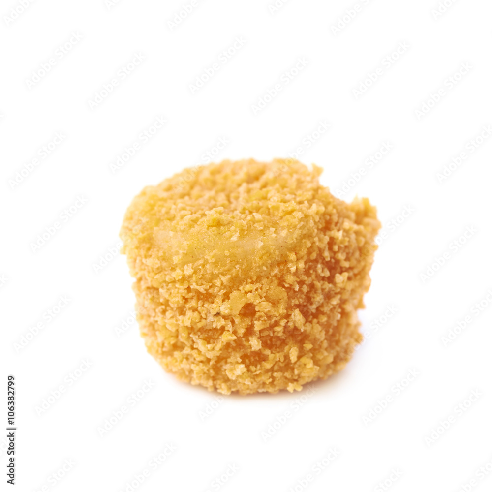 Breaded crab ball isolated Breaded crab ball isolated