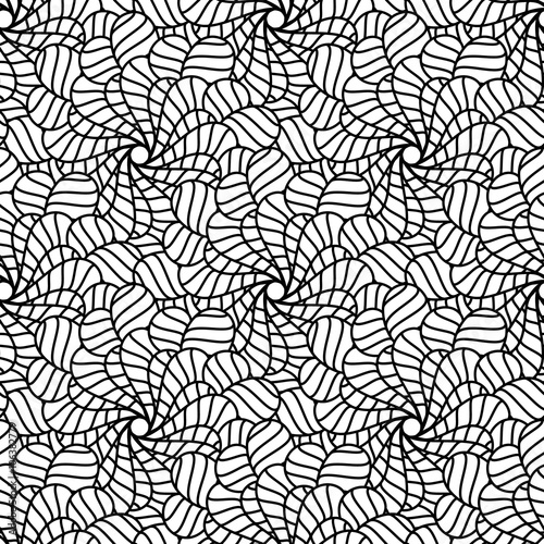 Seamless black and white pattern.