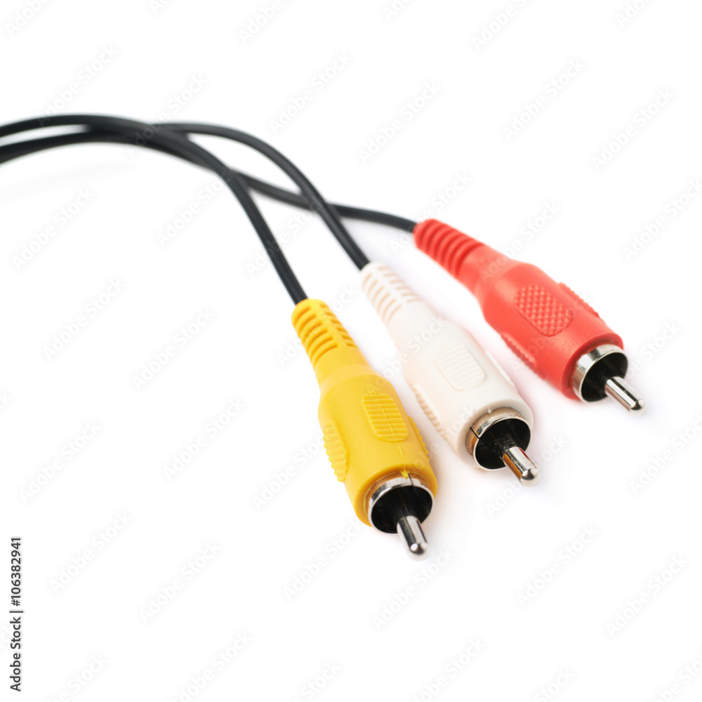 RCA plugs cable isolated