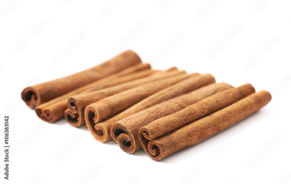 Cinnamon stick isolated