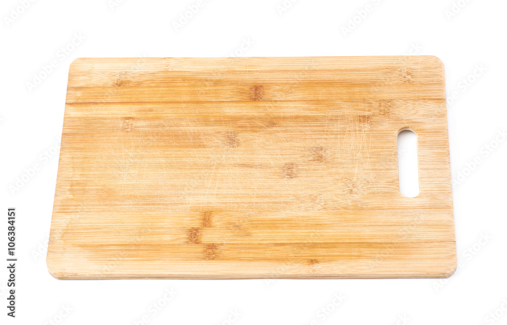 Wooden cutting board isolated