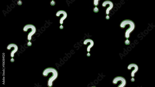 Question marks. Looping.