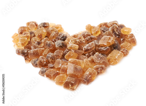 Heart shape made of rock sugar