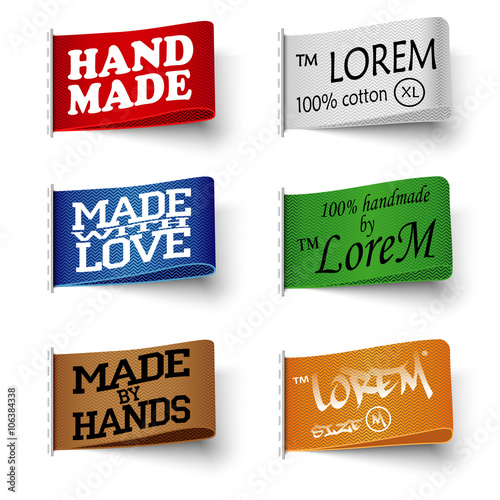 Set of textile labels