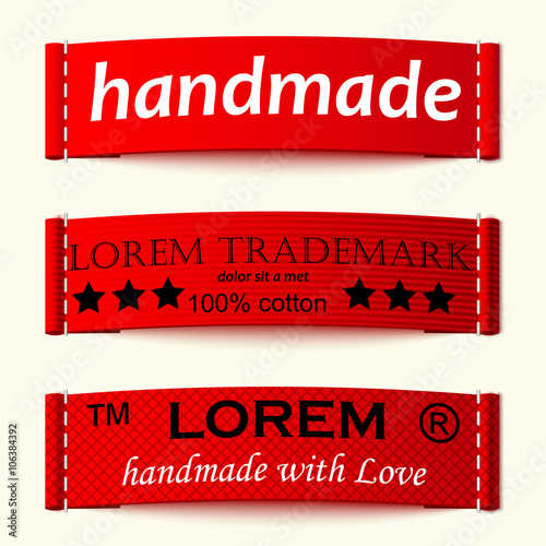 Set of textile labels