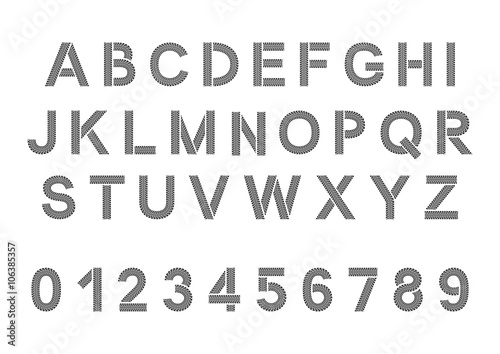 Tire tread font