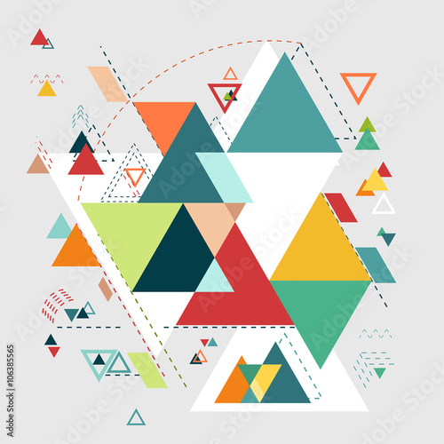 Abstract modern geometric background, triangle mosaic 