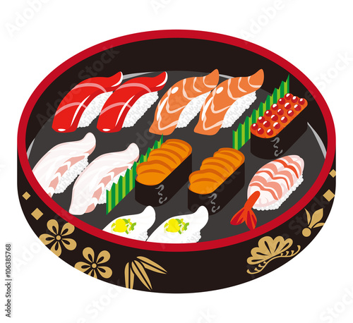 寿司　寿司桶 - Sushi -Japanese traditional plate