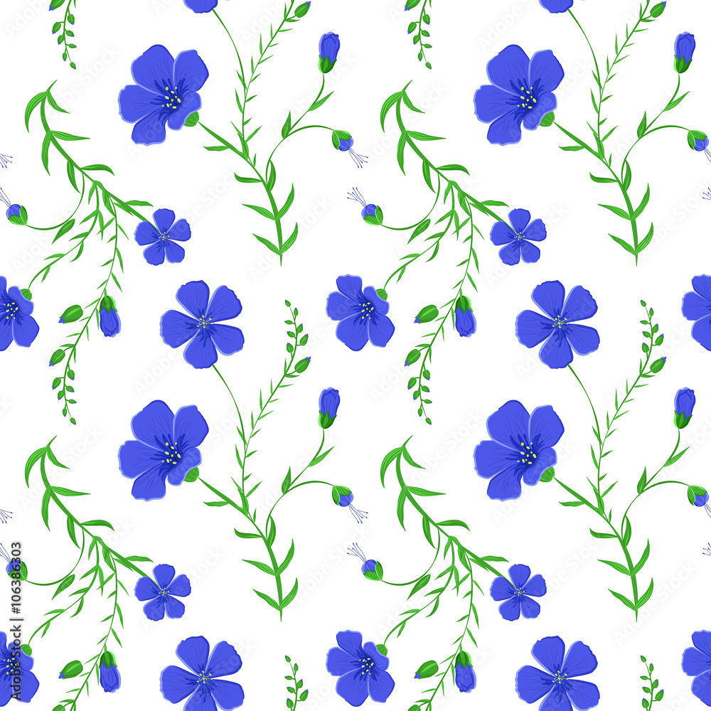 Fototapeta premium Abstract elegant seamless pattern with floral background