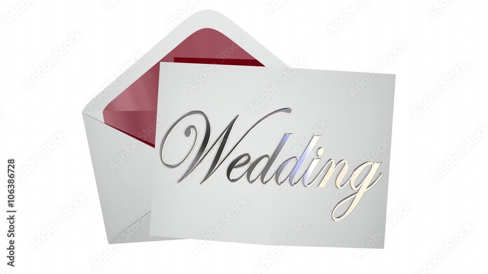 Wedding Invitation Opening Envelope Ceremony Reception Invited Guest Wedding Invitation Opening Envelope Ceremony Reception Invited Guest