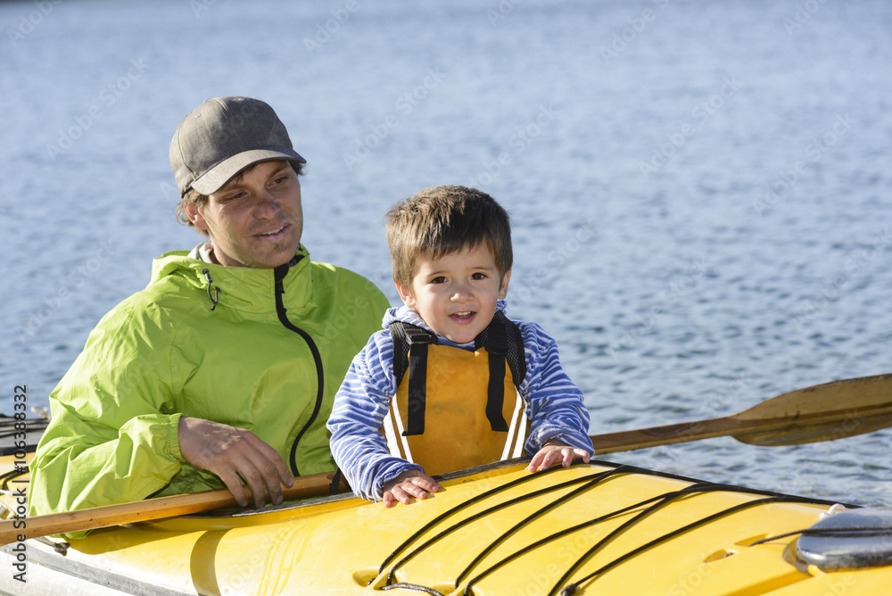 Obraz premium Dad And Son Enjoying