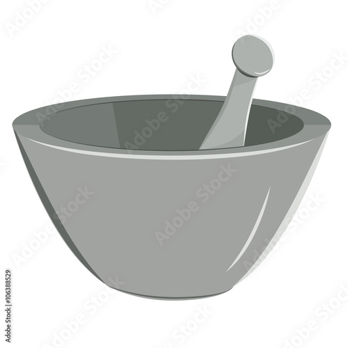 Mortar and Pestle Isolated on White Background