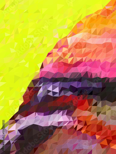 Abstract colorful mountain with triangle pattern