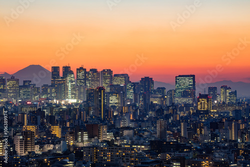 Valokuva 東京・夕景・夜景・新宿方面