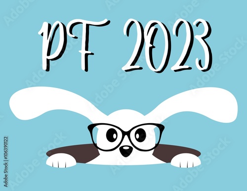 Happy New Year 2023. PF 2023. Chinese Year of the Hare.