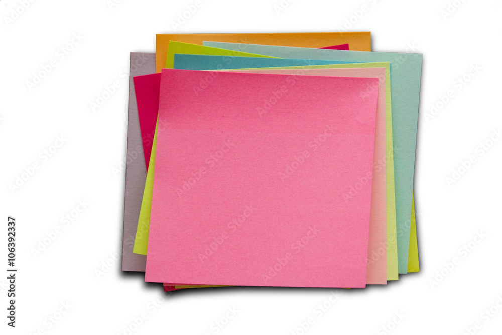 Blank Sticky Notes. Write your message.