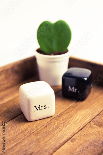 Φωτογραφία Cactus in heart shape with Abbreviation box in wood box