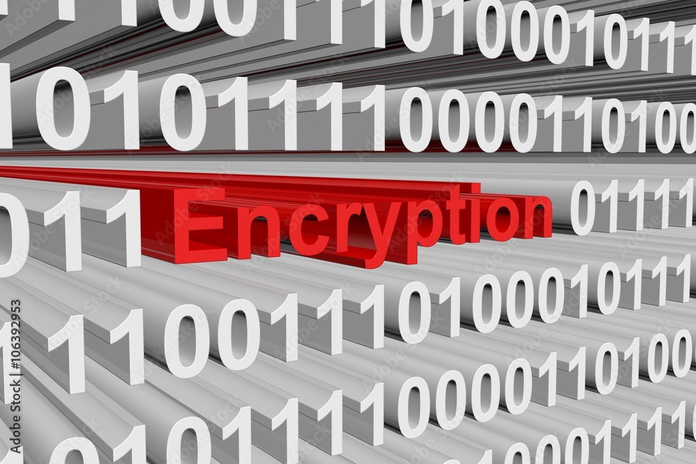 encryption is represented as a binary code