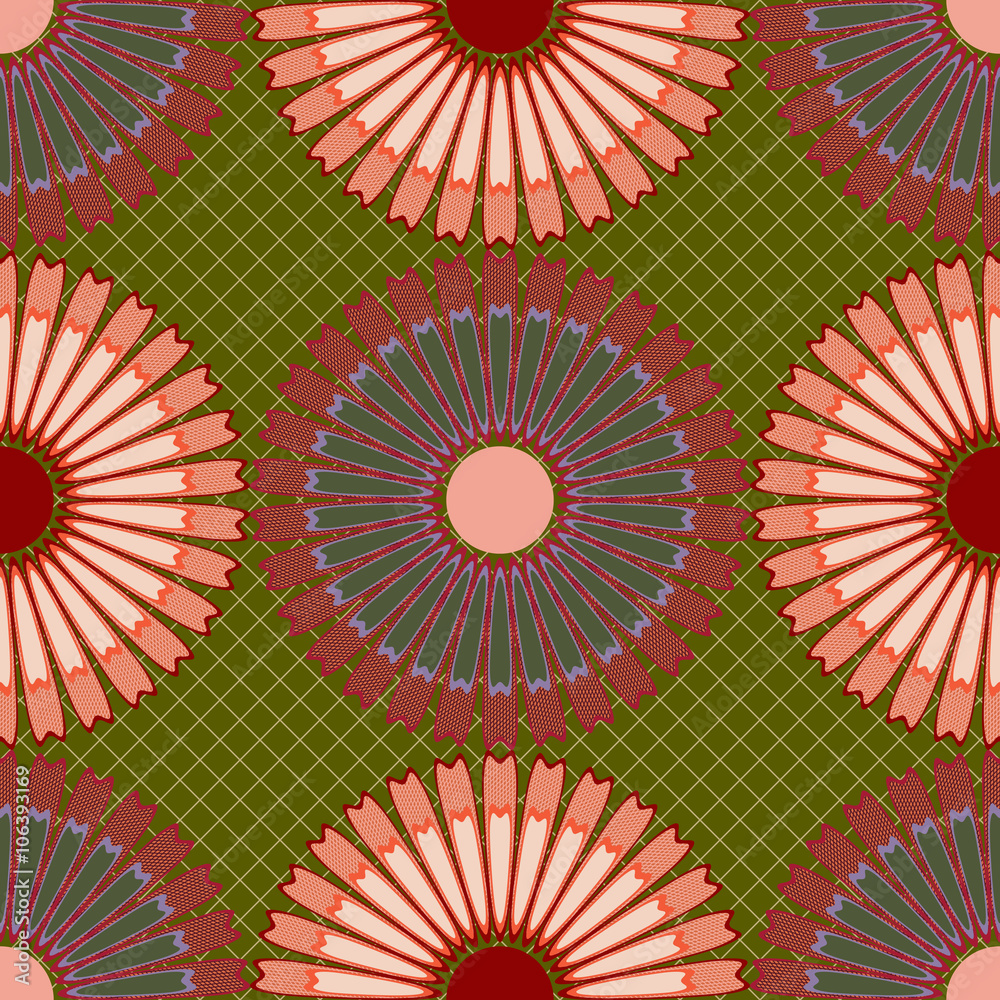 Abstract flowers pattern