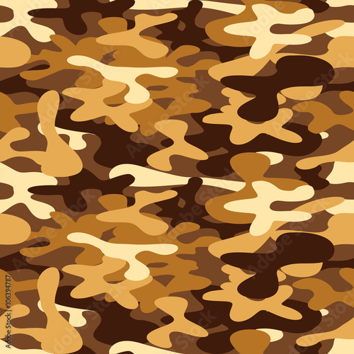 Camouflage for disguise in the desert, seamless pattern