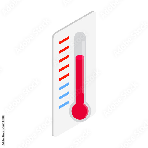Thermometer icon, isometric 3d style