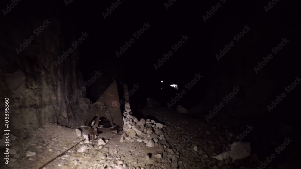 Pan of a cave inside