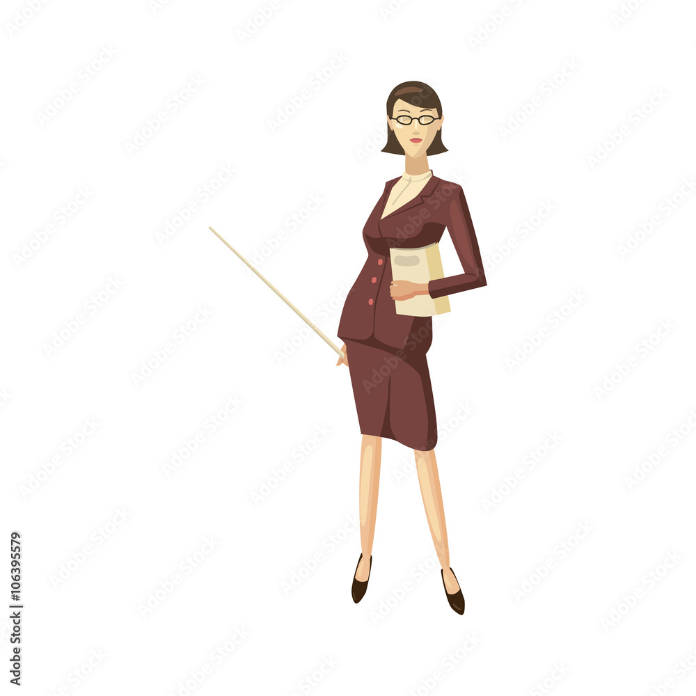 Businesswoman icon, cartoon style Businesswoman icon, cartoon style
