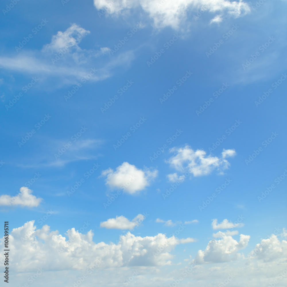 blue sky and light clouds