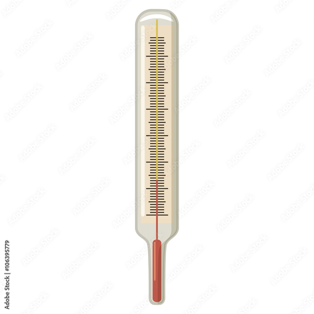 Medical thermometer icon, cartoon style Medical thermometer icon, cartoon style