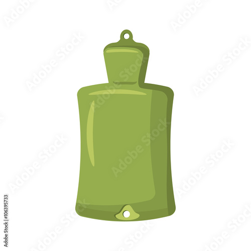 Green rubber warmer icon, cartoon style 