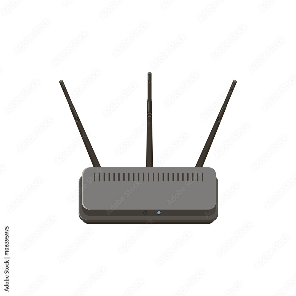Fototapeta premium Wireless router icon, cartoon style
