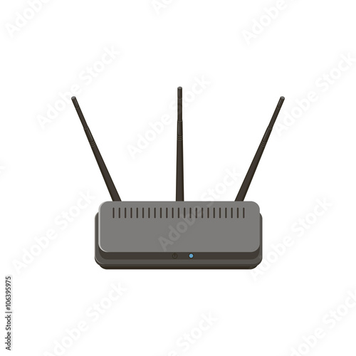Wireless router icon, cartoon style