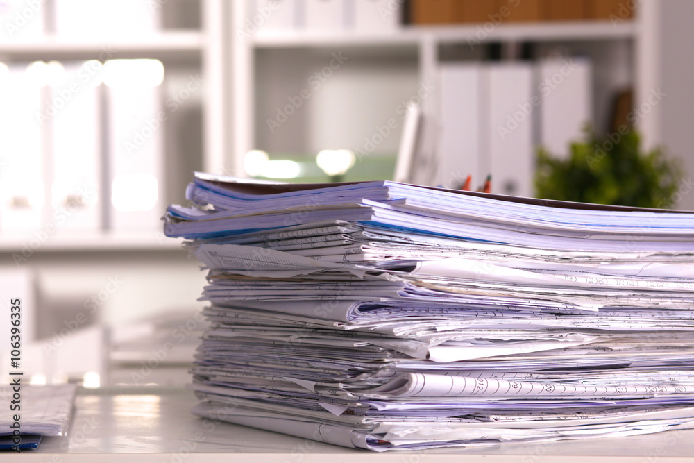 File Stack, file folder with white background File Stack, file folder with white background