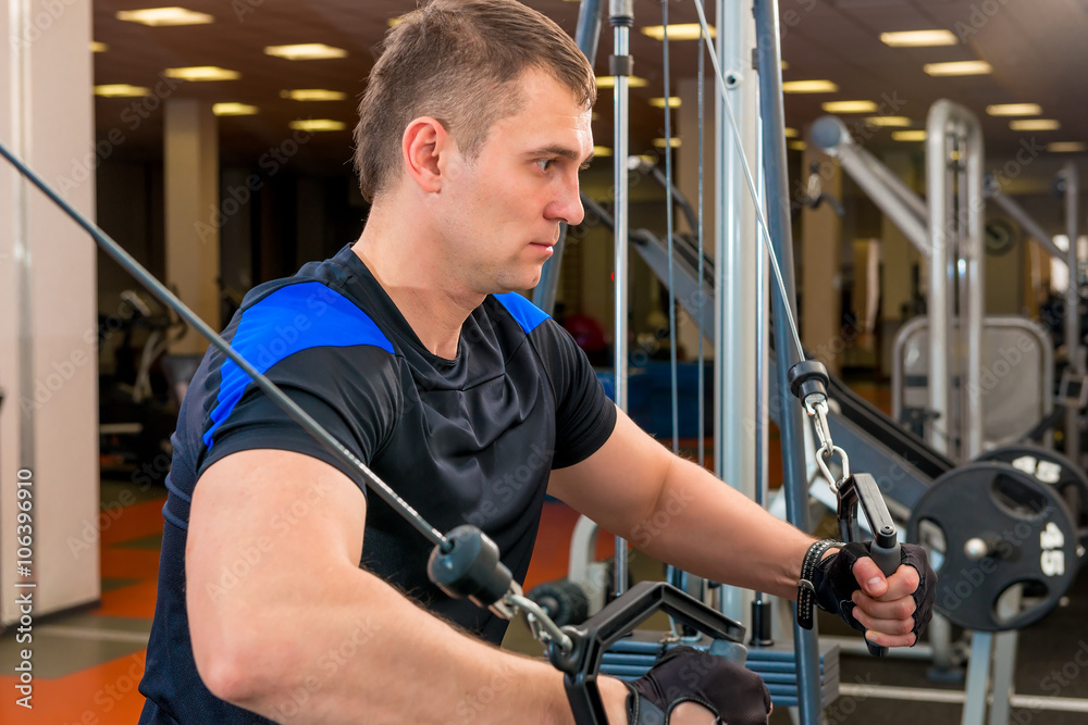 male 30 years, engaged in the gym alone male 30 years, engaged in the gym alone