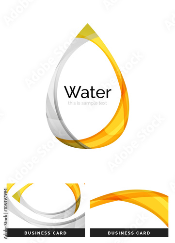 Abstract geometric water drop design