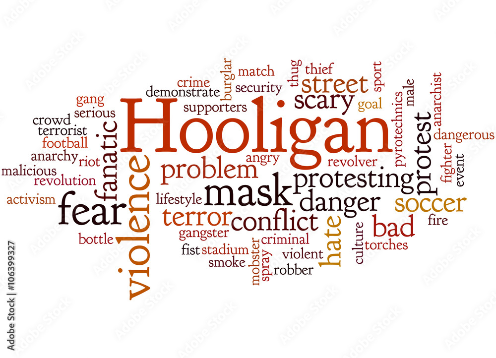 Hooligan word cloud, word cloud concept 2