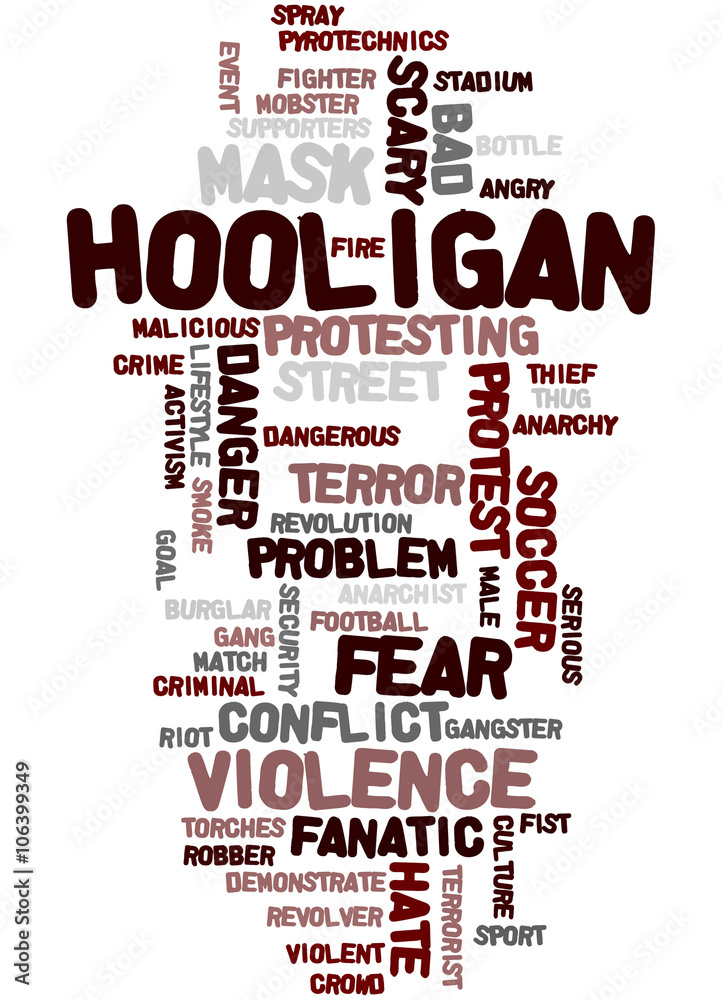 Obraz premium Hooligan word cloud, word cloud concept 4