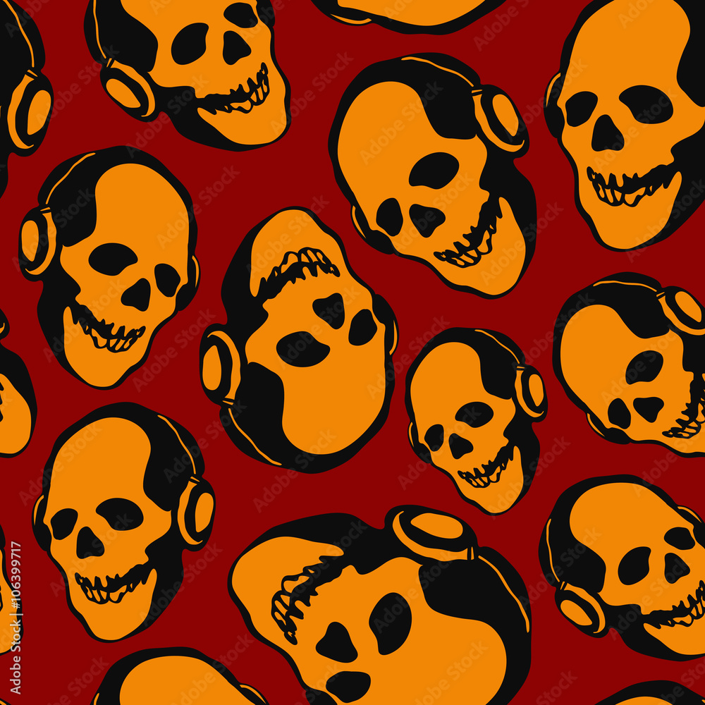 skull in earphones skull in earphones