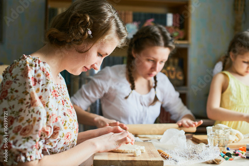Girls making unique handmade goods