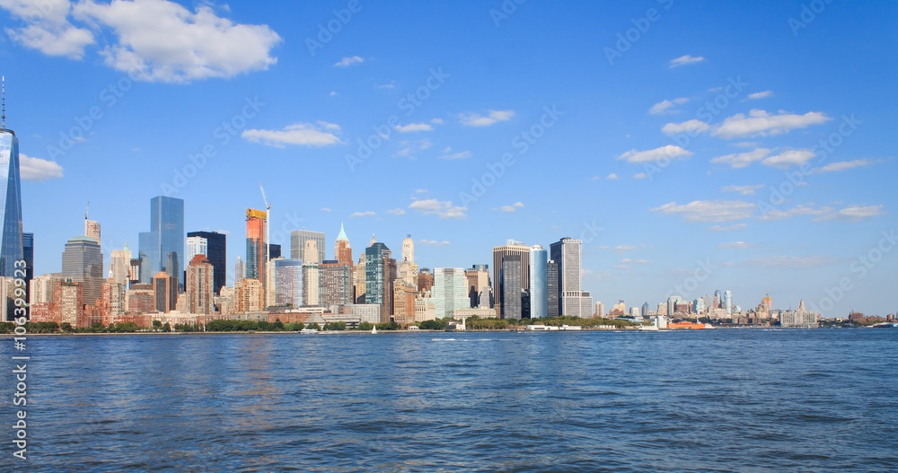 Manhattan Skyline over Hudson River