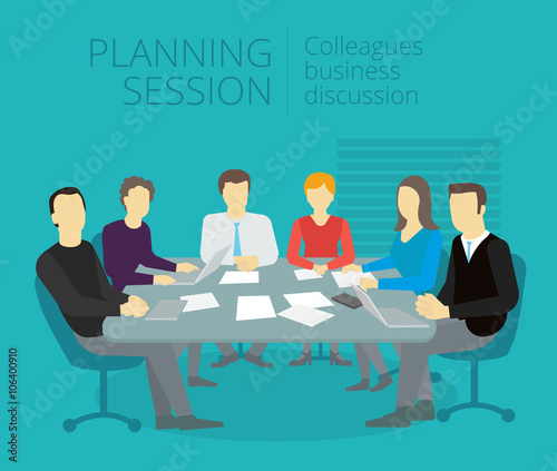 Planning session People work at the table