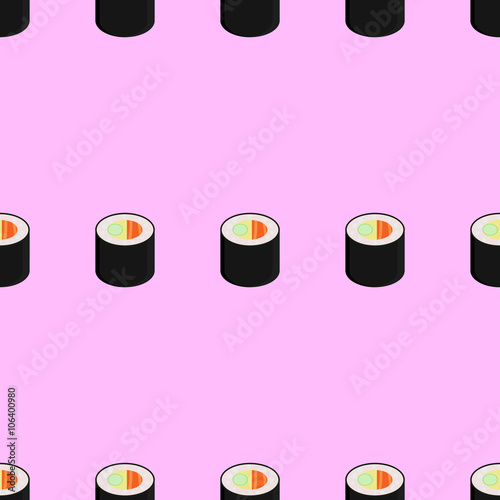 Seamless pattern background of sushi.