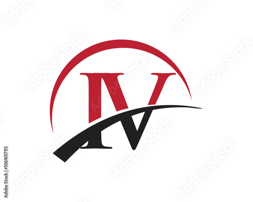 IV red letter logo swoosh