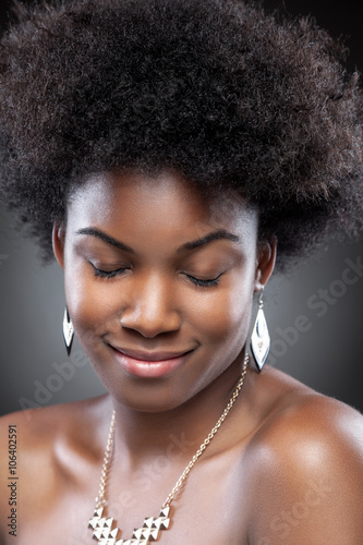 Young and beautiful black woman